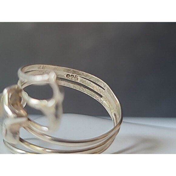 925 Sterling Silver Star Statement Ring, SIZE US 7.25 Vintage - Picture 9 of 10